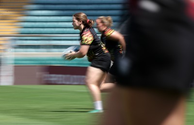 260626 - Wales Womens Rugby Captains Run at Twickenham ahead of their game against the Barbarians tomorrow - Maisie Davies