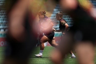 260626 - Wales Womens Rugby Captains Run at Twickenham ahead of their game against the Barbarians tomorrow - Sisilia Tuipulotu
