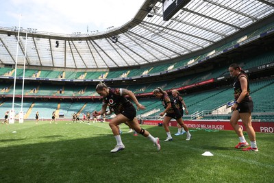 260626 - Wales Womens Rugby Captains Run at Twickenham ahead of their game against the Barbarians tomorrow - Kiera Bevan