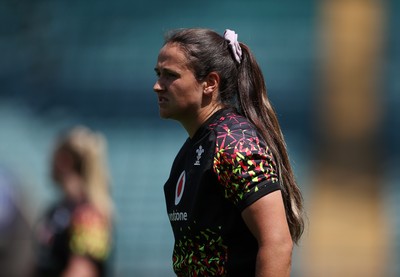 260626 - Wales Womens Rugby Captains Run at Twickenham ahead of their game against the Barbarians tomorrow - Kayleigh Powell