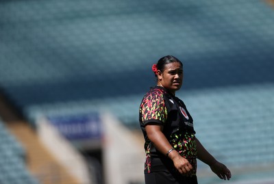 260626 - Wales Womens Rugby Captains Run at Twickenham ahead of their game against the Barbarians tomorrow - Sisilia Tuipulotu