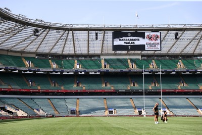260626 - Wales Womens Rugby Captains Run at Twickenham ahead of their game against the Barbarians tomorrow - General View