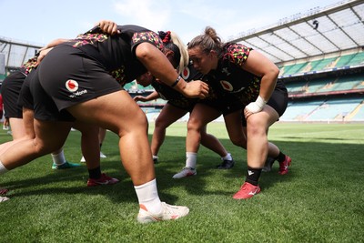 260626 - Wales Womens Rugby Captains Run at Twickenham ahead of their game against the Barbarians tomorrow - Katherine Baverstock