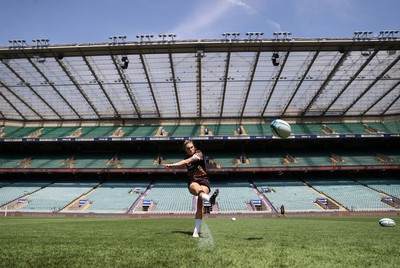 260626 - Wales Womens Rugby Captains Run at Twickenham ahead of their game against the Barbarians tomorrow - Kiera Bevan
