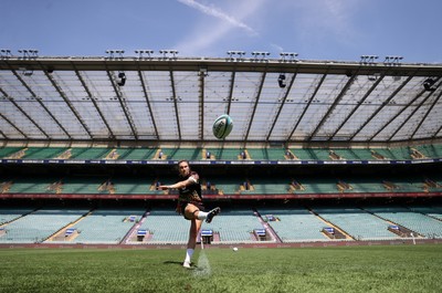 260626 - Wales Womens Rugby Captains Run at Twickenham ahead of their game against the Barbarians tomorrow - Kiera Bevan
