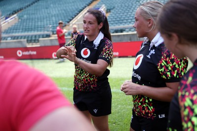 260626 - Wales Womens Rugby Captains Run at Twickenham ahead of their game against the Barbarians tomorrow - Kayleigh Powell