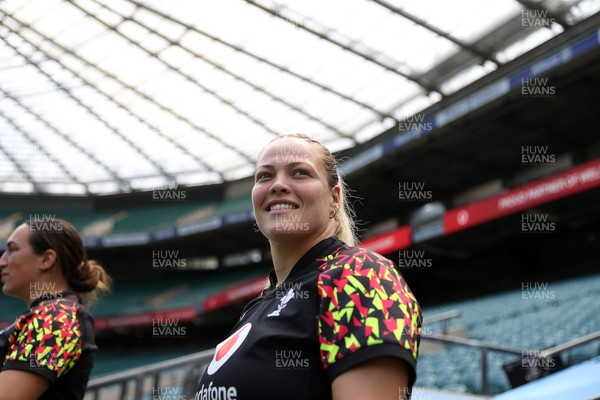 260626 - Wales Womens Rugby Captains Run at Twickenham ahead of their game against the Barbarians tomorrow - Kelsey Jones
