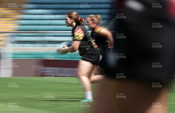 260626 - Wales Womens Rugby Captains Run at Twickenham ahead of their game against the Barbarians tomorrow - Maisie Davies