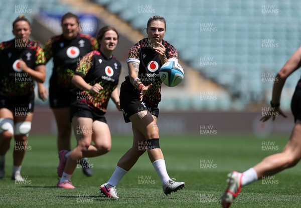260626 - Wales Womens Rugby Captains Run at Twickenham ahead of their game against the Barbarians tomorrow - Kiera Bevan