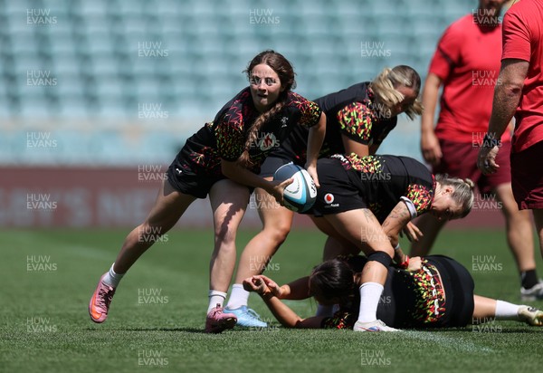 260626 - Wales Womens Rugby Captains Run at Twickenham ahead of their game against the Barbarians tomorrow - Lily Hawkins