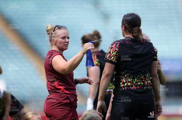 260626 - Wales Womens Rugby Captains Run at Twickenham ahead of their game against the Barbarians tomorrow - 