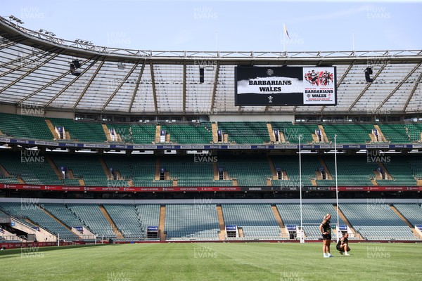 260626 - Wales Womens Rugby Captains Run at Twickenham ahead of their game against the Barbarians tomorrow - General View