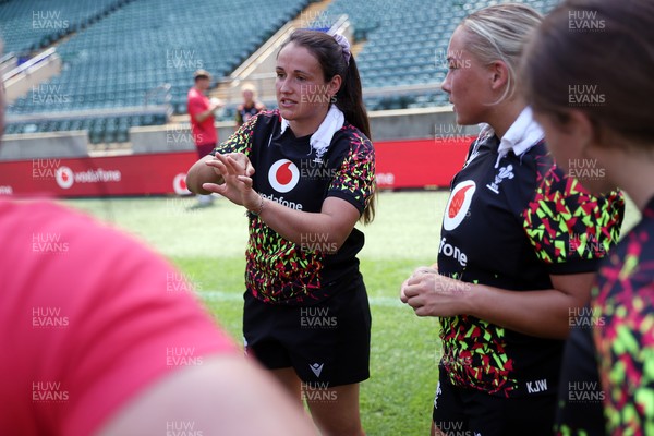 260626 - Wales Womens Rugby Captains Run at Twickenham ahead of their game against the Barbarians tomorrow - Kayleigh Powell