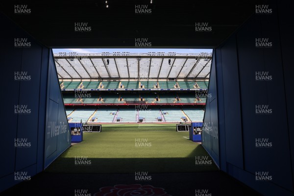 260626 - Wales Womens Rugby Captains Run at Twickenham ahead of their game against the Barbarians tomorrow - General View