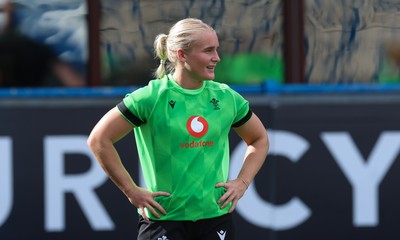 250926 Wales Women Captain’s Run - Seren Singleton during Captains Run at Cardiff Arms Park ahead of the WXV match against the USA