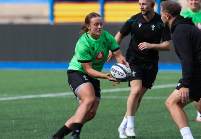 250926 Wales Women Captain’s Run - Lleucu George during Captains Run at Cardiff Arms Park ahead of the WXV match against the USA
