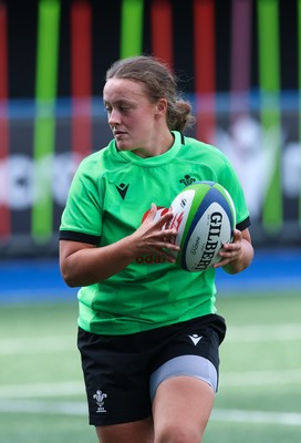 250926 Wales Women Captain’s Run - Lleucu George during Captains Run at Cardiff Arms Park ahead of the WXV match against the USA