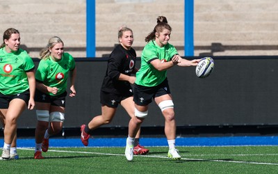 250926 Wales Women Captain’s Run - Kate Williams during Captains Run at Cardiff Arms Park ahead of the WXV match against the USA