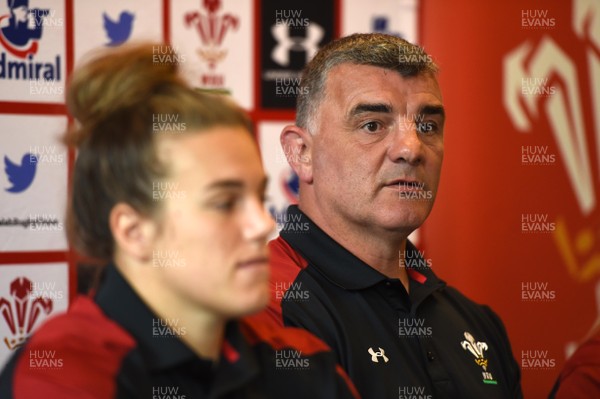 210717 - Wales Women Rugby World Cup Squad Announcement - Carys Phillips and Rowland Phillips talks to media