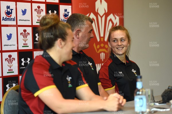 210717 - Wales Women Rugby World Cup Squad Announcement - Carys Phillips, Rowland Phillips and Hannah Jones talks to media