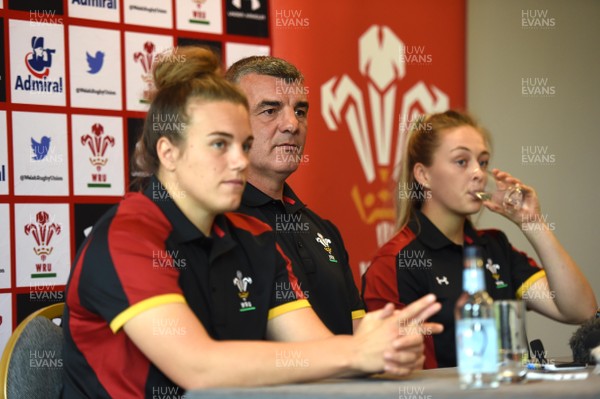 210717 - Wales Women Rugby World Cup Squad Announcement - Carys Phillips, Rowland Phillips and Hannah Jones talks to media