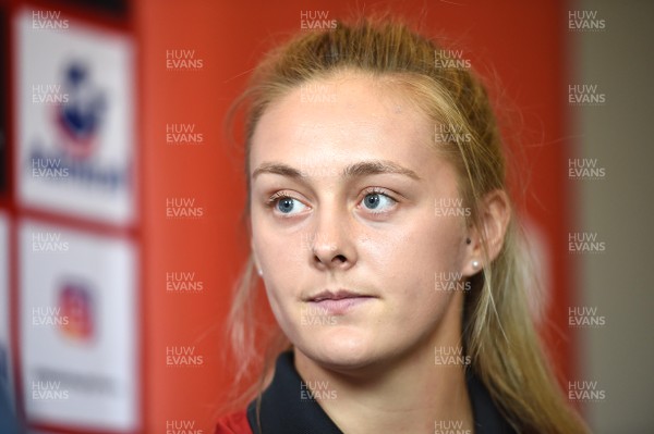 210717 - Wales Women Rugby World Cup Squad Announcement - Hannah Jones talks to media