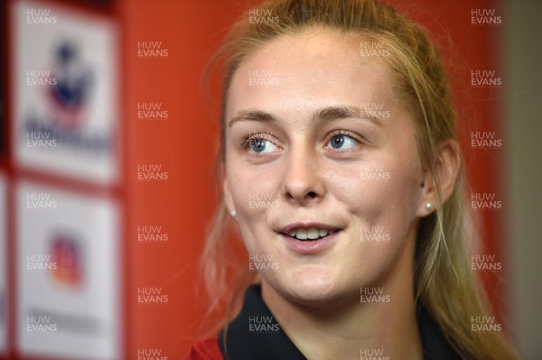 210717 - Wales Women Rugby World Cup Squad Announcement - Hannah Jones talks to media