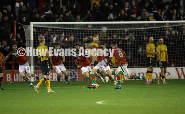 010122 Walsall v Newport County, Sky Bet League 2 - Conor Wilkinson of Walsall, 9, wheels away to celebrate after scoring the last minute goal