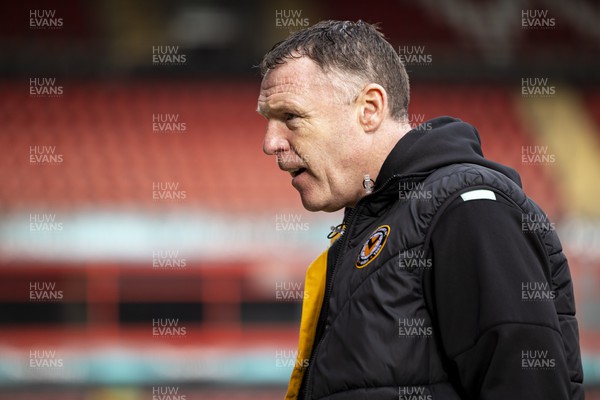 100224 - Walsall v Newport County - Sky Bet League 2 - Newport County manager Graham Coughlan arrives ahead of the match