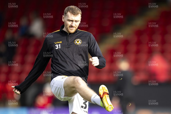 100224 - Walsall v Newport County - Sky Bet League 2 - Luke Jephcott of Newport County during the warm up