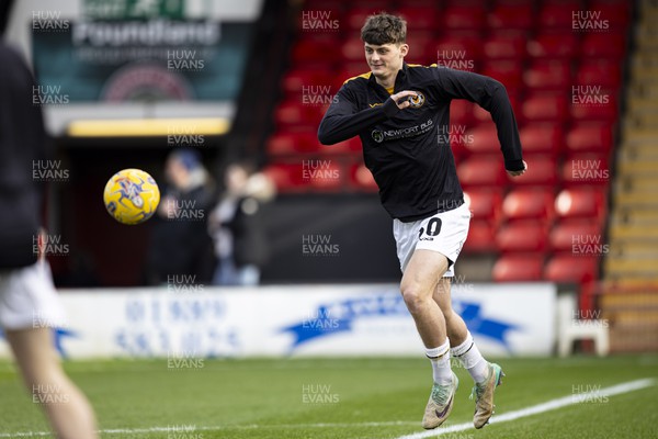 100224 - Walsall v Newport County - Sky Bet League 2 - Seb Palmer-Houlden of Newport County during the warm up