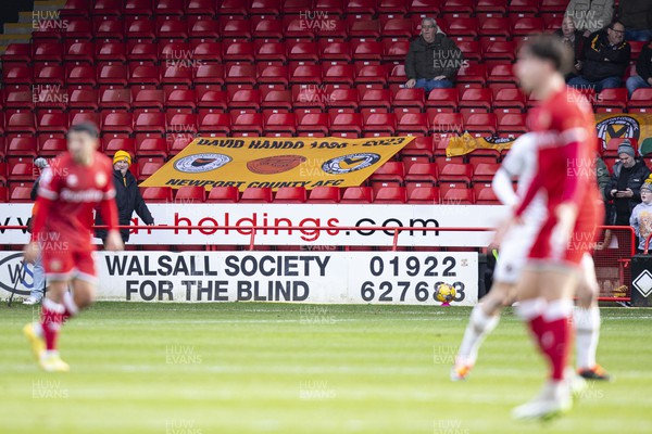 100224 - Walsall v Newport County - Sky Bet League 2 - Newport County flag during the first half 