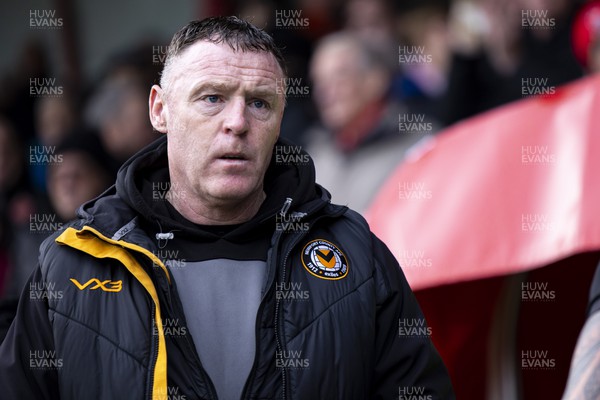 100224 - Walsall v Newport County - Sky Bet League 2 - Newport County manager Graham Coughlan ahead of kick off