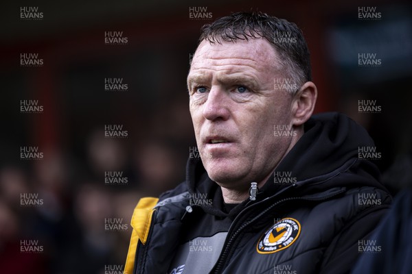 100224 - Walsall v Newport County - Sky Bet League 2 - Newport County manager Graham Coughlan ahead of kick off