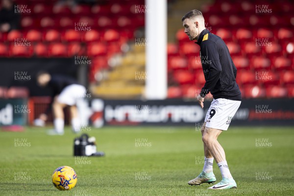 100224 - Walsall v Newport County - Sky Bet League 2 - Shane McLoughlin of Newport County during the warm up