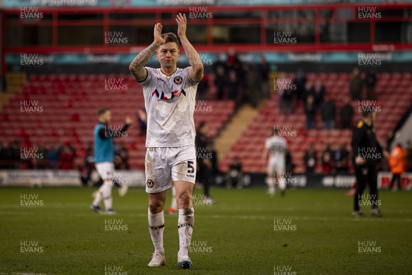 100224 - Walsall v Newport County - Sky Bet League 2 - James Clarke of Newport County at full time