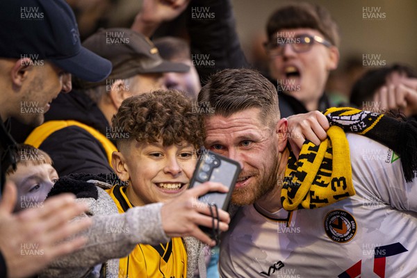 100224 - Walsall v Newport County - Sky Bet League 2 - Scot Bennett of Newport County at full time