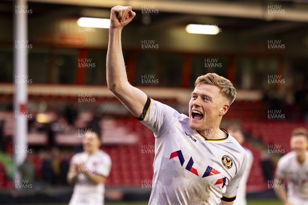 100224 - Walsall v Newport County - Sky Bet League 2 - Will Evans of Newport County at full time