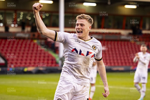 100224 - Walsall v Newport County - Sky Bet League 2 - Will Evans of Newport County at full time
