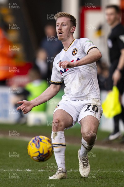 100224 - Walsall v Newport County - Sky Bet League 2 - Harry Charsley of Newport County in action