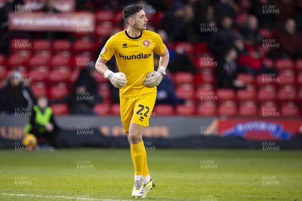 100224 - Walsall v Newport County - Sky Bet League 2 - Walsall goalkeeper Jackson Smith is substituted on 