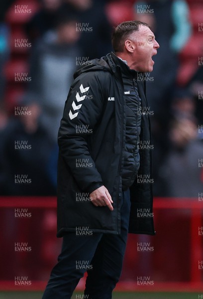 180223 - Newport County v Walsall, EFL Sky Bet League 2 - Newport County manager Graham Coughlan during the match