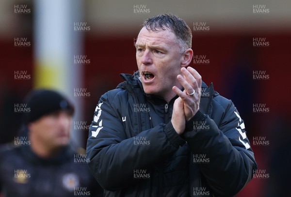 180223 - Newport County v Walsall, EFL Sky Bet League 2 - Newport County manager Graham Coughlan at the end of there match