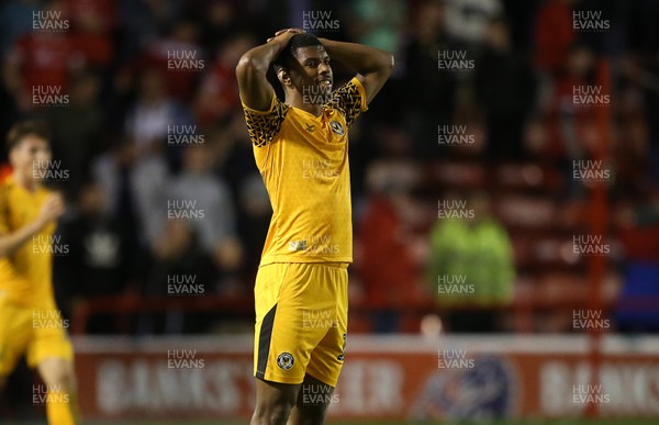 200819 - Walsall v Newport County - SkyBet League Two - A frustrated Tristan Abrahams of Newport County at full time