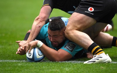 120921 - Wasps v Dragons - Preseason Friendly - Josh Reynolds of Dragons goes over too score try