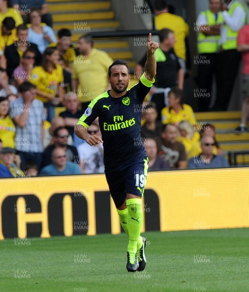 270816 - Watford V Arsenal - PremiershipSanti Cazorla opens the scoring for Arsenal from the penalty spot