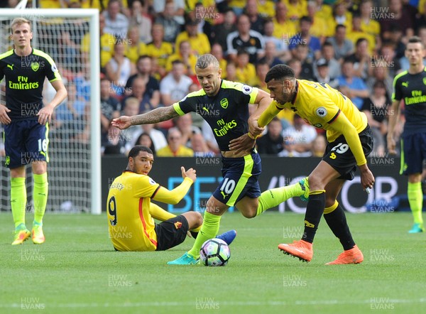 270816 - Watford V Arsenal - PremiershipJack Wilshere of Arsenal is challenged by Watfords Etienne Capoue