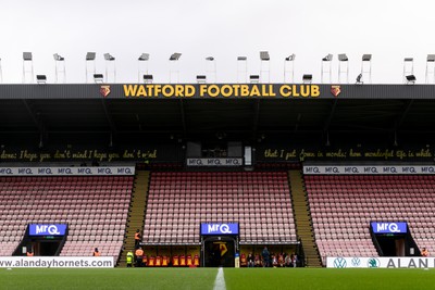 030224 - Watford v Cardiff City - Sky Bet League Championship - A general view of Vicarage Road