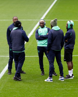 030224 - Watford v Cardiff City - Sky Bet League Championship - Players of Cardiff City walk on the pitch prior to the kick off