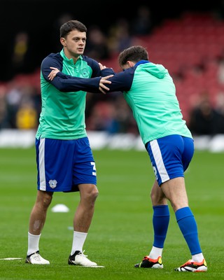 030224 - Watford v Cardiff City - Sky Bet League Championship - Perry Ng of Cardiff City warming up